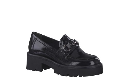 TAMARIS 24714-29 018  BLACK PATENT