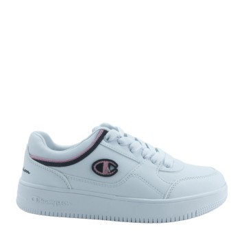 CHAMPION S11469-WW010 WHT/NBK/PINK Low Cut Shoe REBOUND LOW