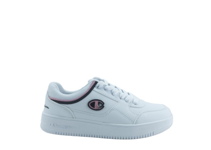 CHAMPION S11469-WW010 WHT/NBK/PINK Low Cut Shoe REBOUND LOW
