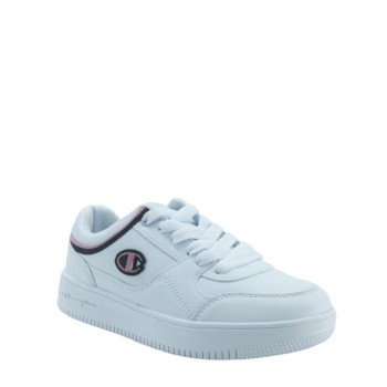 CHAMPION S11469-WW010 WHT/NBK/PINK Low Cut Shoe REBOUND LOW