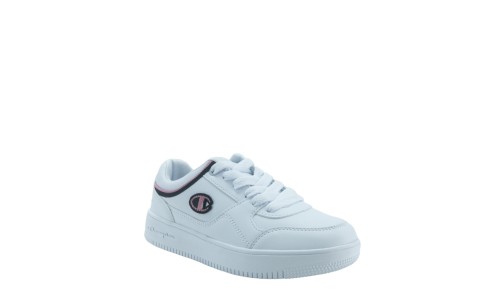 CHAMPION S11469-WW010 WHT/NBK/PINK Low Cut Shoe REBOUND LOW