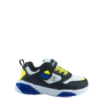 CHAMPION S32778-WW001 WHT/NBK/BLUE/YELLOW Low Cut Shoe WAVE B PS