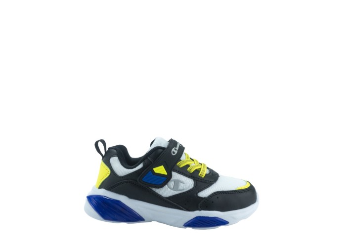 CHAMPION S32778-WW001 WHT/NBK/BLUE/YELLOW Low Cut Shoe WAVE B PS