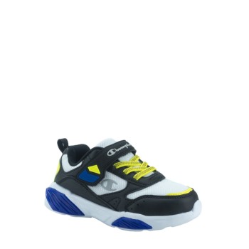 CHAMPION S32778-WW001 WHT/NBK/BLUE/YELLOW Low Cut Shoe WAVE B PS