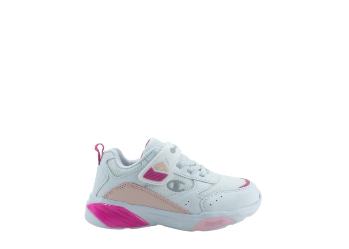 CHAMPION S32782-WW001 WHT/FUCSIA/PINK Low Cut Shoe WAVE G PS