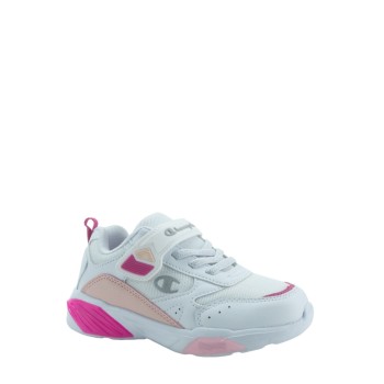 CHAMPION S32782-WW001 WHT/FUCSIA/PINK Low Cut Shoe WAVE G PS