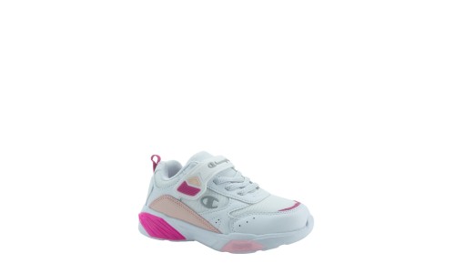 CHAMPION S32782-WW001 WHT/FUCSIA/PINK Low Cut Shoe WAVE G PS