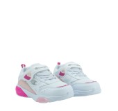 CHAMPION S32782-WW001 WHT/FUCSIA/PINK Low Cut Shoe WAVE G PS