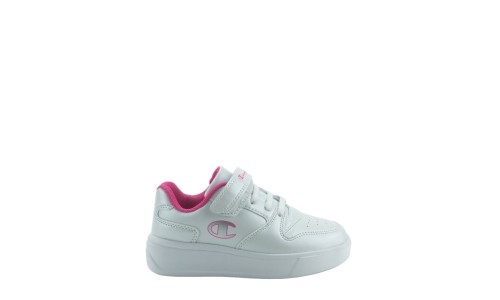 CHAMPION S32518-WW001 WHT/FUCSIA Low Cut Shoe DEUCE G PS