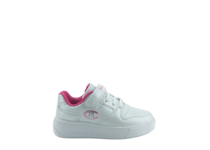 CHAMPION S32518-WW001 WHT/FUCSIA Low Cut Shoe DEUCE G PS