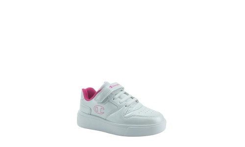 CHAMPION S32518-WW001 WHT/FUCSIA Low Cut Shoe DEUCE G PS